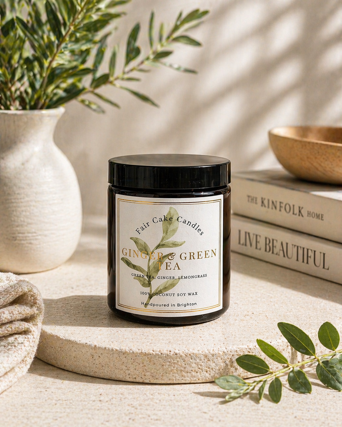 Ginger & Green Tea Coconut Soy Wax Candle