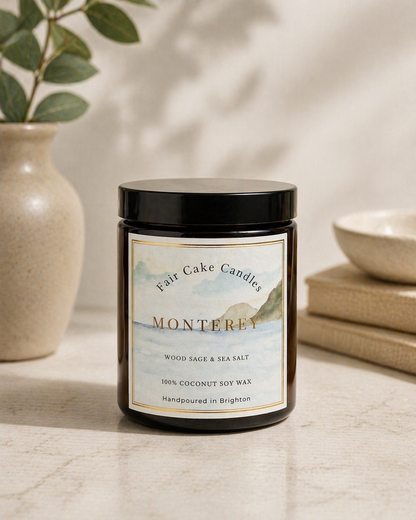 Black Amber & Lavender Soy Wax Candle