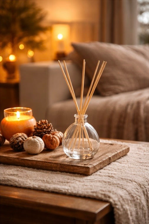 Hand-Poured Black Amber & Lavender Reed Diffuser