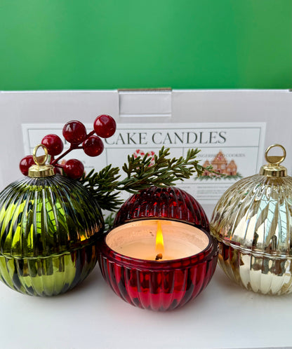 Christmas Bauble Candle Set