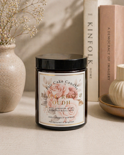 Black Rose & Oudh Coconut Soy Wax Candle