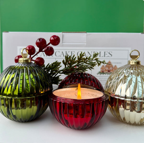 Christmas Bauble Candle Set