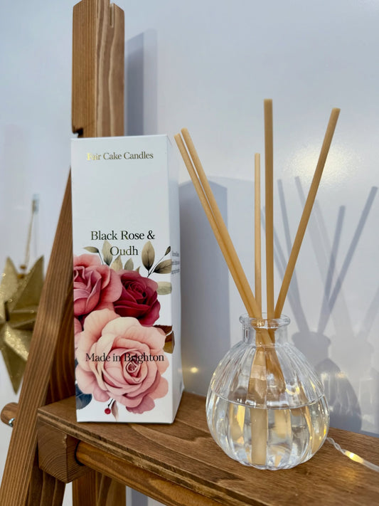 Hand-Poured Black Rose & Oudh Reed Diffuser