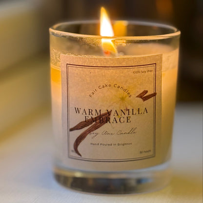 Warm Vanilla Scented Soy Wax Candles