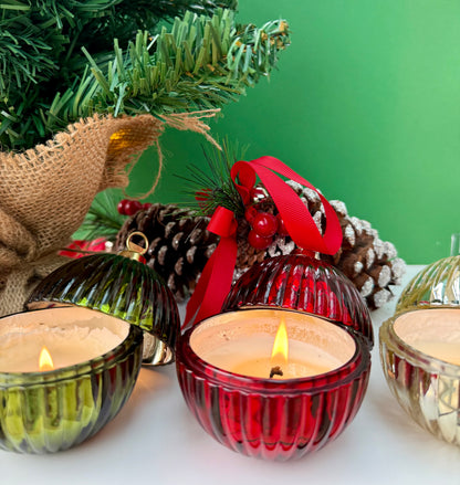 Christmas Bauble Candle Set