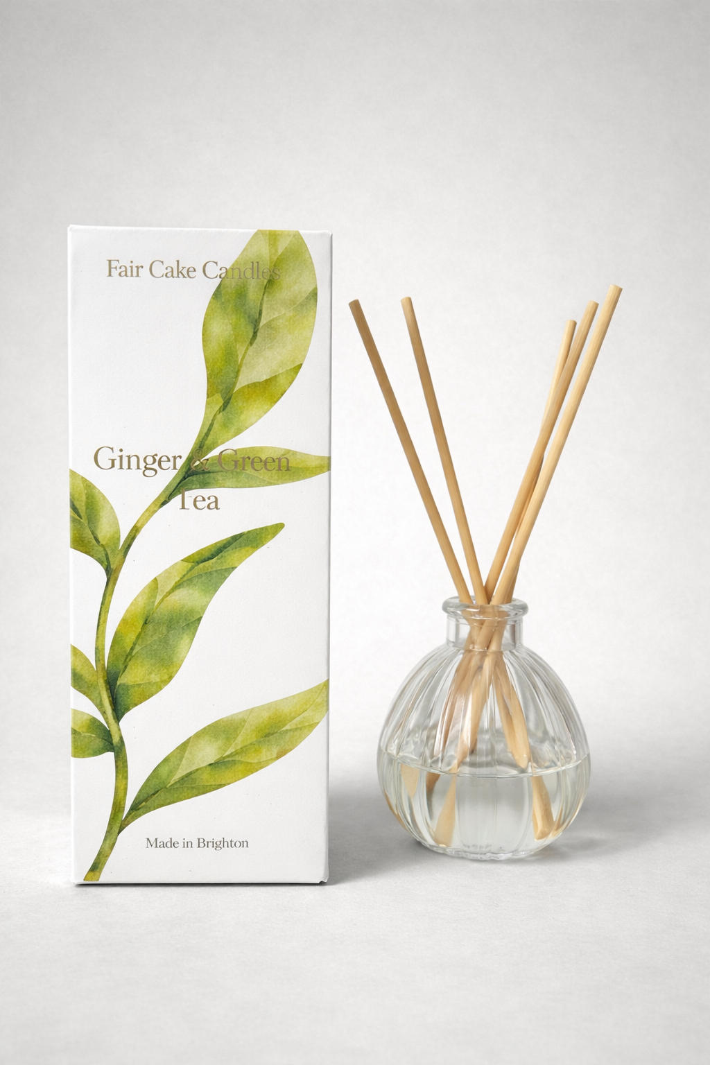 Hand-Poured Ginger & Green Tea Reed Diffuser