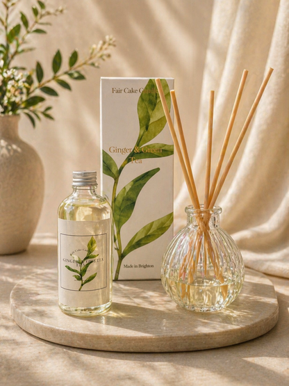 Hand-Poured Ginger & Green Tea Reed Diffuser