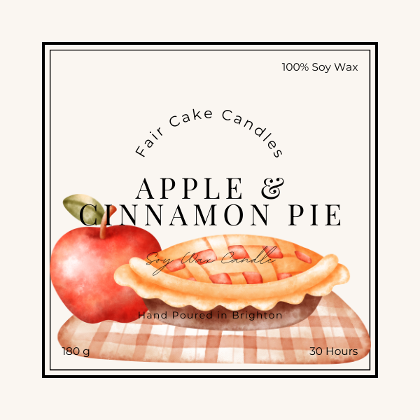 Apple & Cinnamon Pie - Soy Candles ( 220g, 420g)